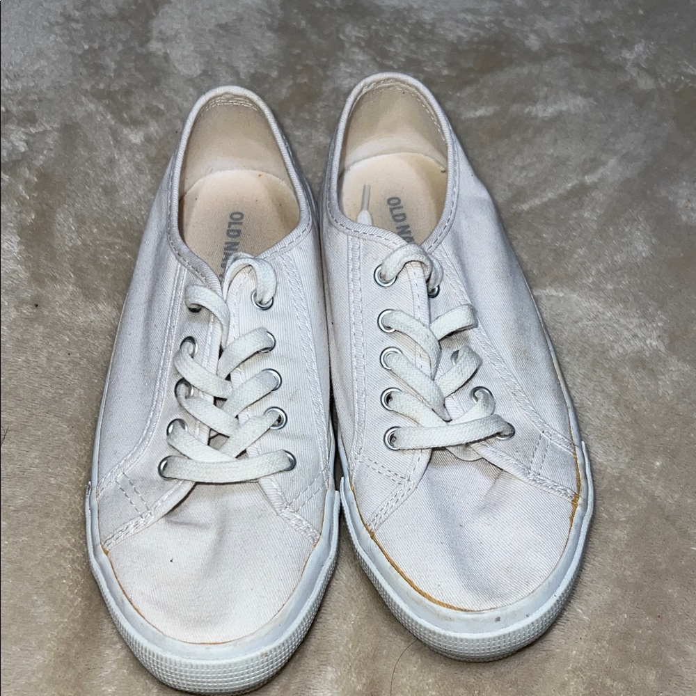 Old Navy Off-White Canvas Sneakers
